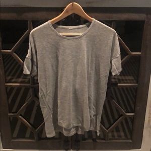 Lululemon Daya Knit Tee in Heathered Light Gray